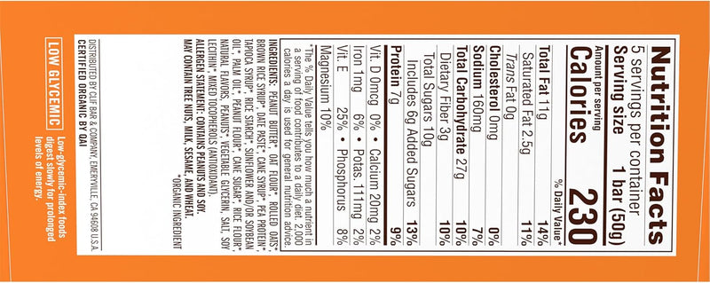 clif-nut-butter-bar---peanut-butter---filled-energy-bars---non-gmo---usda-organic---plant-based---low-glycemic---176-oz-5-pack-14