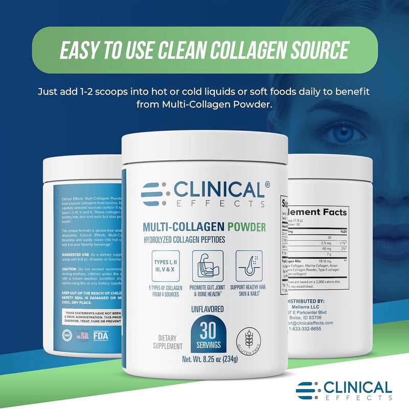 clinical-effects-multi-collagen-powder---collagen-dietary-supplement---8oz---30-servings---5-types-of-quality-sourced-multi-collagen-to-support-joint-bone-skin-and-nail-health---fast-absorption-4
