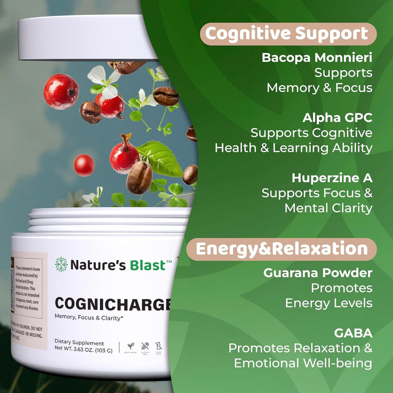 cognicharge-brain-supplements-for-memory-focus-clarity---with-bacopa-monnieri-extract-guarana-powder-niacin-l-tyrosine-alpha-gpc-gaba---363-oz---30-servings---cocoa-mist-flavor-2