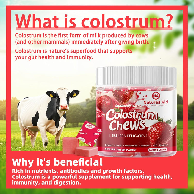 colostrum-chews-supplement-with-probiotics-for-gut-health-bloating-immune-support-skin-hair-growth-and-beauty---strawberry-flavor-60-servings-2
