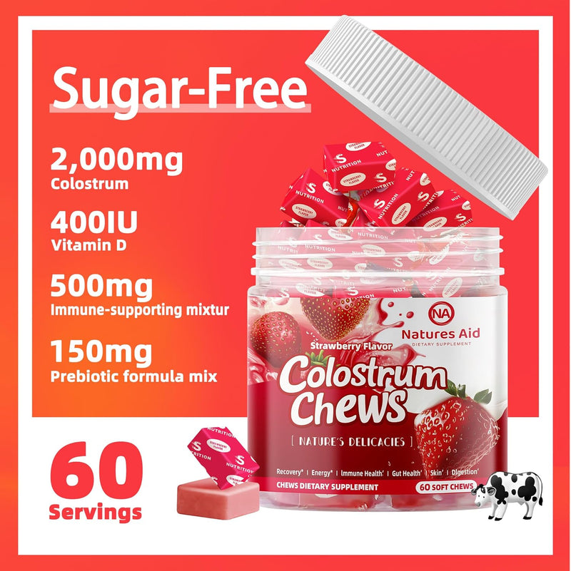 colostrum-chews-supplement-with-probiotics-for-gut-health-bloating-immune-support-skin-hair-growth-and-beauty---strawberry-flavor-60-servings-4