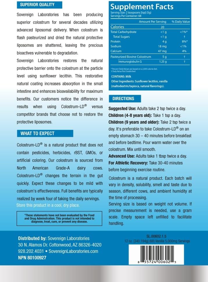 colostrum-ld-liposomal-delivery---colostrum-powder---gluten-free-lactose-reduced---68-servings---sovereign-laboratories---12oz-vanilla-2