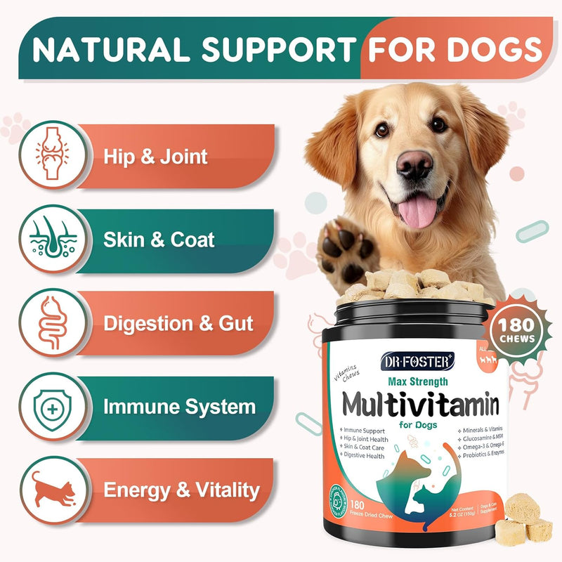 dog-multivitamin-dog-vitamins-and-supplements-multivitamin-for-dogs-with-glucosamine-probiotics-omega-3-for-joint-digestive-skin-coat-and-immune-health-chicken-flavor---180-bites-2
