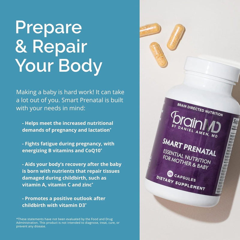 dr-amen-brainmd-smart-prenatal---120-capsules---multivitamin-for-mom-baby-promotes-healthy-pregnancy-growth-development-in-babies---gluten-free---30-servings-6