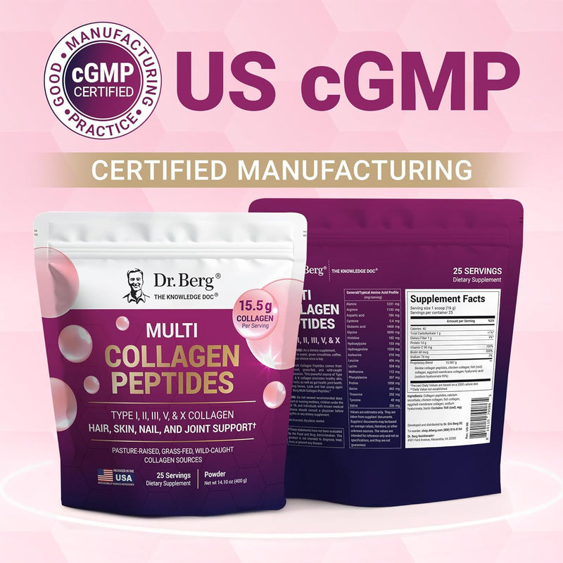 dr-berg-multi-collagen-peptides-powder-types-i-ii-iii-v-x---unflavored-collagen-powder-w-14-g-of-protein---grass-fed-pasture-raised-wild-caught-collagen-sources---25-servings-4