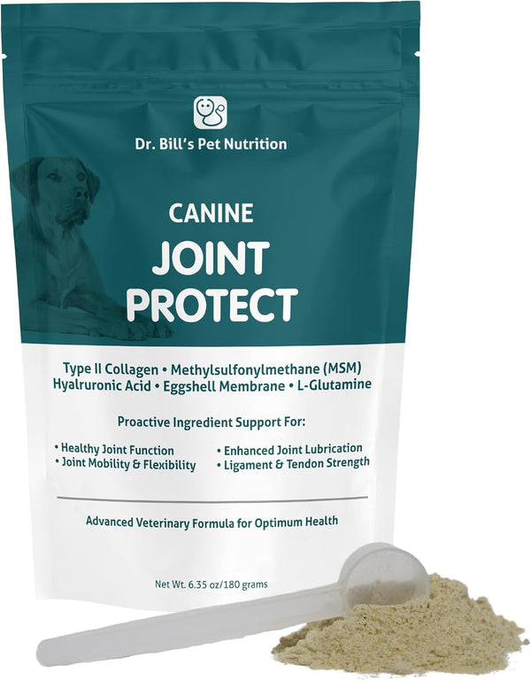 dr-bills-canine-joint-protect-joint-support-for-dogs-pet-supplement-for-ligament-tendon-strength-collagen-type-ii-hyaluronic-acid-eggshell-membrane-and-l-glutamine-1
