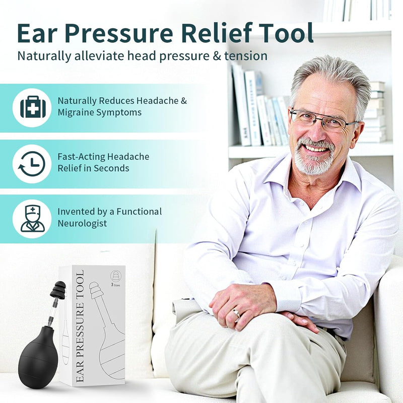 ear-pressure-relief-device-for-alleviating-migraine-tension-and-tinnitus---ringing-ears-solution-headache-relief-cap-airplane-friendly-includes-3-sizes-of-soft-earplugs---sleek-gray-black-3