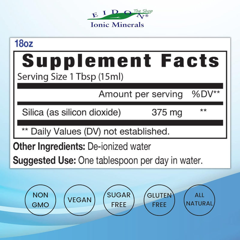 eidon-ionic-minerals-liquid-silica-mineral-concentrate---silica-supplement-for-hair-skin-and-nails-silica-drops-to-support-collagen-production-joint-and-bone-health-helps-manage-calcium---18-oz-2