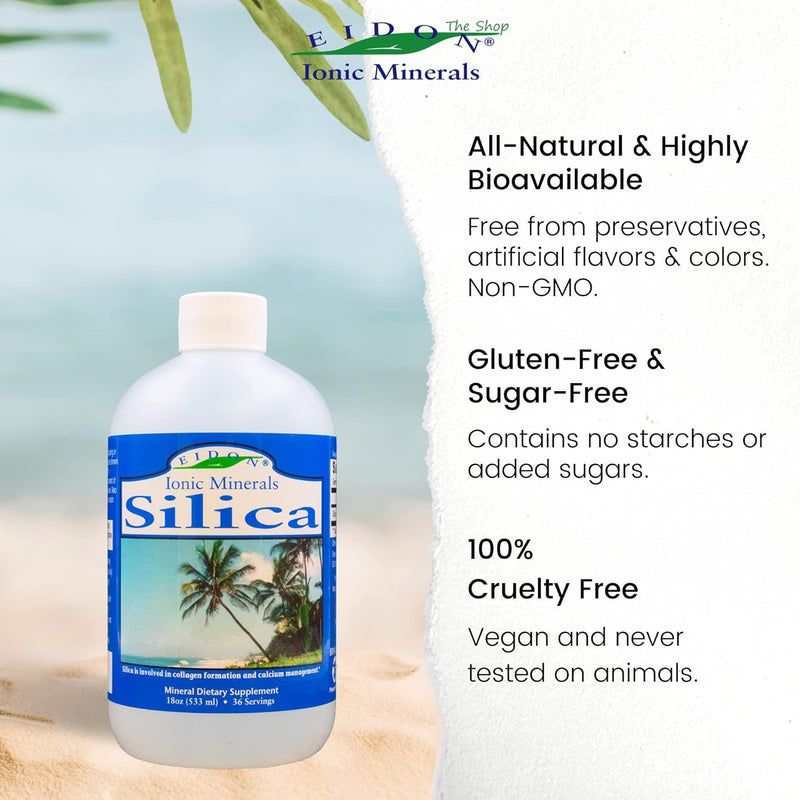 eidon-ionic-minerals-liquid-silica-mineral-concentrate---silica-supplement-for-hair-skin-and-nails-silica-drops-to-support-collagen-production-joint-and-bone-health-helps-manage-calcium---18-oz-5