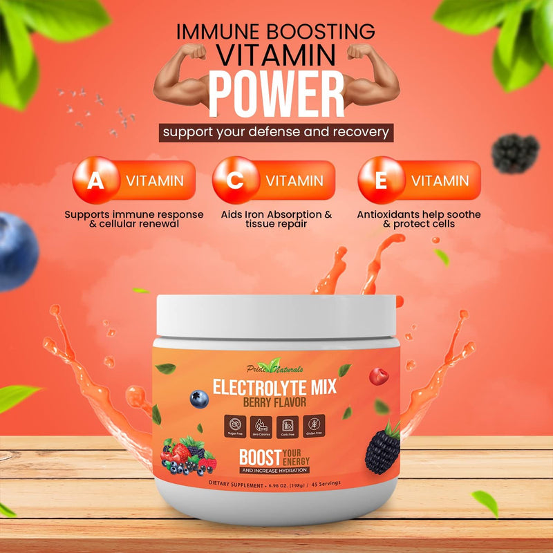 electrolyte-powder---refreshing-workout-recovery-electrolytes-sugar-free-gluten-free-vegan-pure-keto-paleo-hydration-beverage-immune-boosting-vitamins-198-grams-berry-2