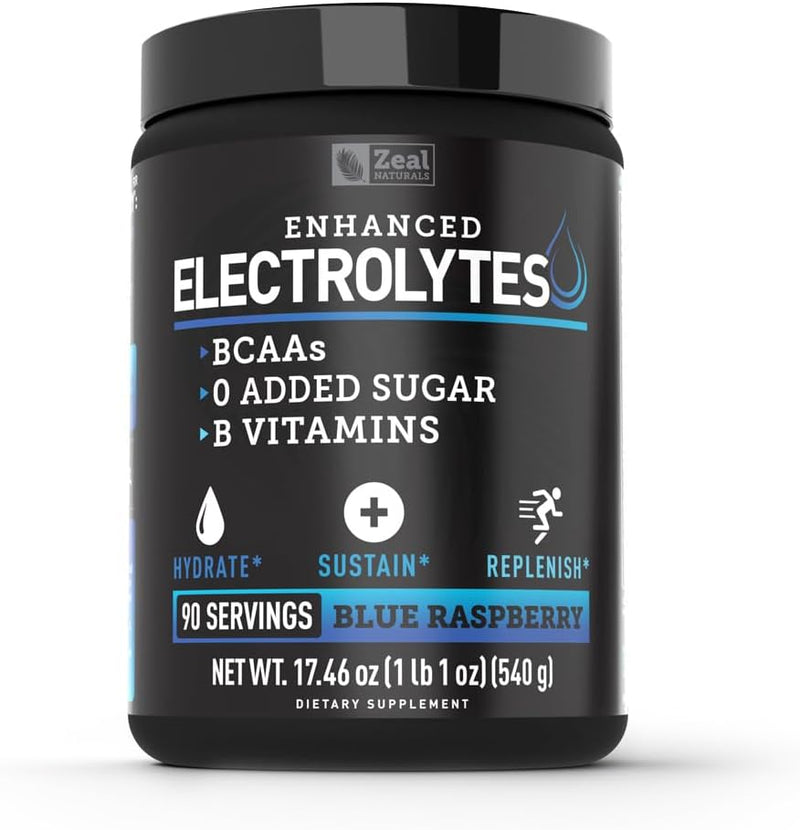 enhanced-electrolyte-powder-blue-raspberry-90ct-w-0-sugar-bcaas-b-vitamins-electrolyte-supplement-w-potassium-zinc-magnesium-for-hydration---keto-electrolytes-1