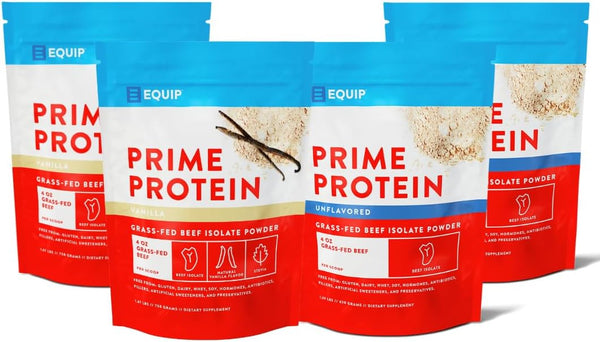 equip-foods-chocolate-prime-protein-powder---unflavored-x2-vanilla-x2---grass-fed-isolate-beef-protein-powder---paleo-and-gluten-free-protein-powder---helps-build-and-repair-tissue-1