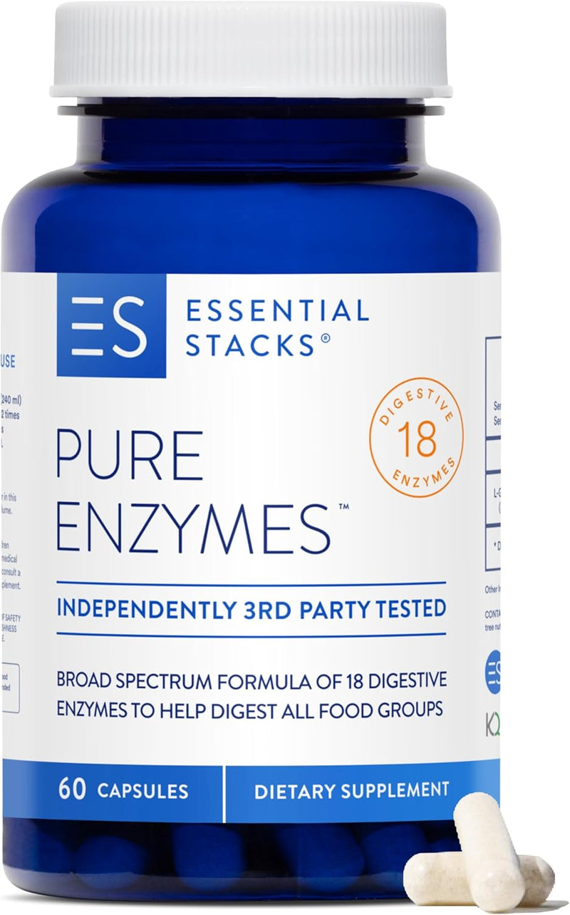 essential-stacks-pure-digestive-enzymes-gluten-dairy-soy-free---18-enzymes-for-digestion-incl-amylase-lipase-lactase---vegetarian-non-gmo-60-capsules-1