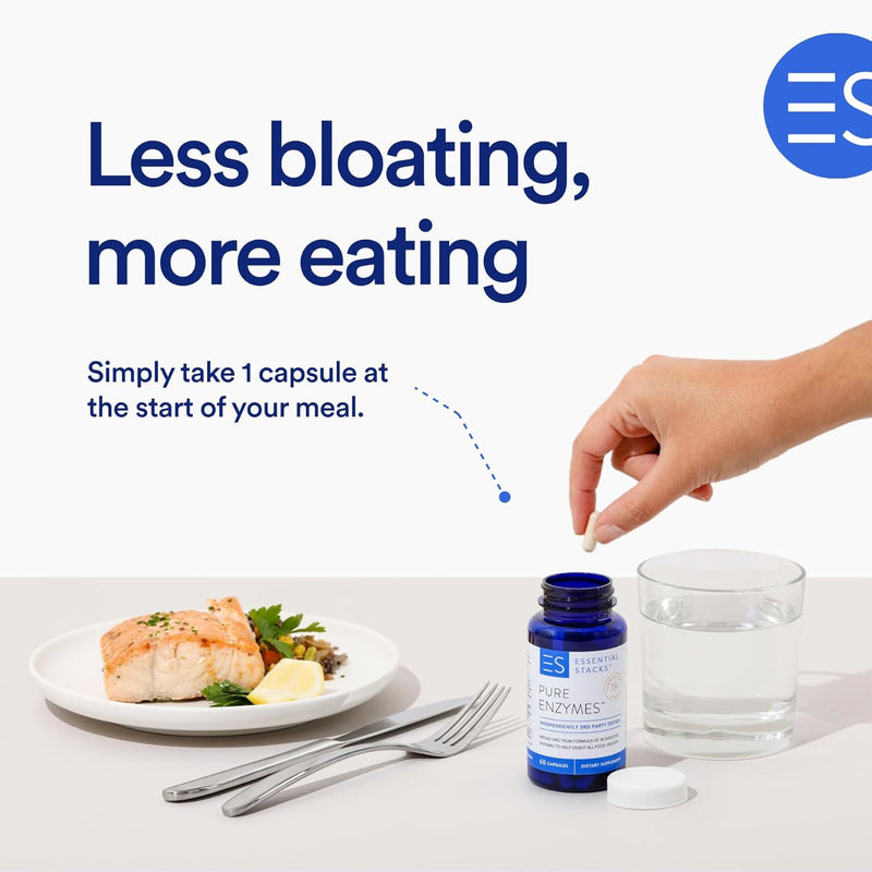 essential-stacks-pure-digestive-enzymes-gluten-dairy-soy-free---18-enzymes-for-digestion-incl-amylase-lipase-lactase---vegetarian-non-gmo-60-capsules-2
