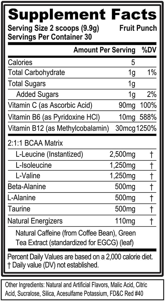 evl-bcaas-amino-acids-powder---bcaa-energy-pre-workout-powder-for-muscle-recovery-lean-growth-and-endurance---rehydrating-bcaa-powder-post-workout-recovery-drink-with-natural-caffeine---fruit-punch-2