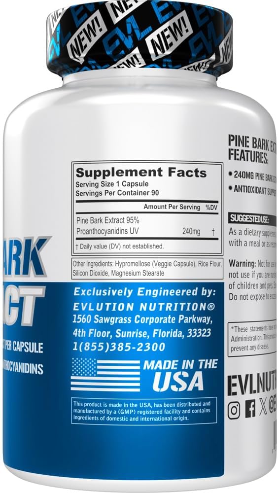 evlution-nutrition-pine-bark-extract---antioxidant-support---240-mg-pine-bark-extract-per-capsule---95-proanthocyanidins---vegan-non-gmo---dietary-supplement---90-servings---90-veggie-capsules-2