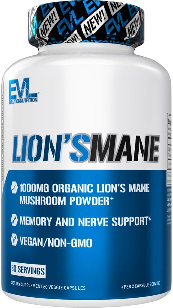 evlution-organic-lions-mane-mushroom-supplement---lions-mane-mushroom-capsules-nootropics-brain-support-supplement-for-focus-memory-clarity-and-immunity-support-1