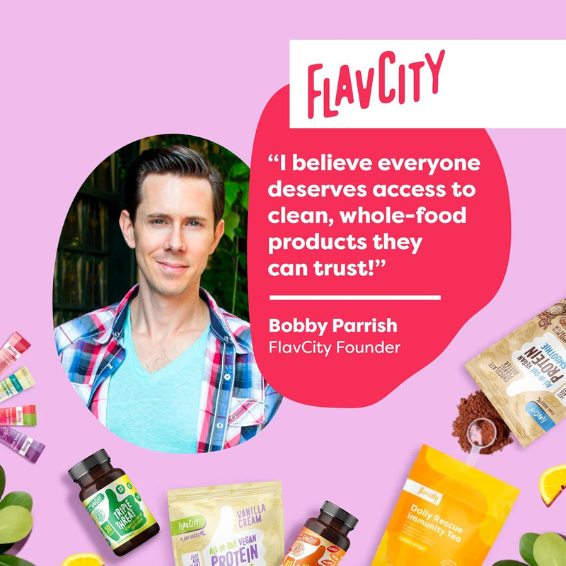 flavcity-vegan-protein-powder---vanilla-smoothie---20g-almond-plant-based-protein-powder---dairy-free-shake---with-organic-fruit-reishi-cordecyps-mushrooms---no-blender-needed-15-servings-6