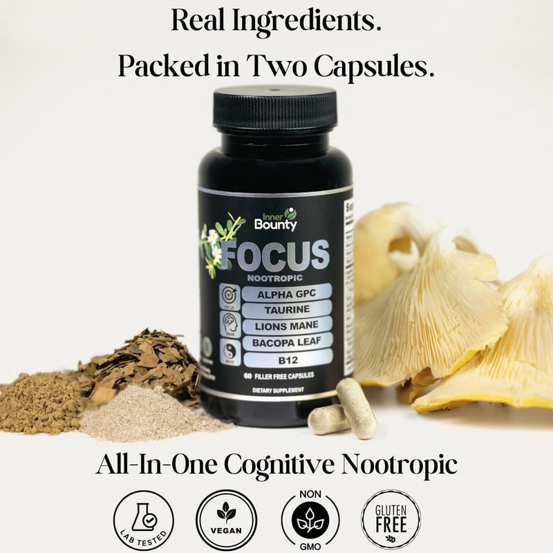 focus-14-in-1-nootropic-brain-supplement-with-lions-mane-alpha-gpc-choline-vitamin-c-b12-taurine-bacopa---energy-cognitive-memory-support-60-filler-free-capsules-3