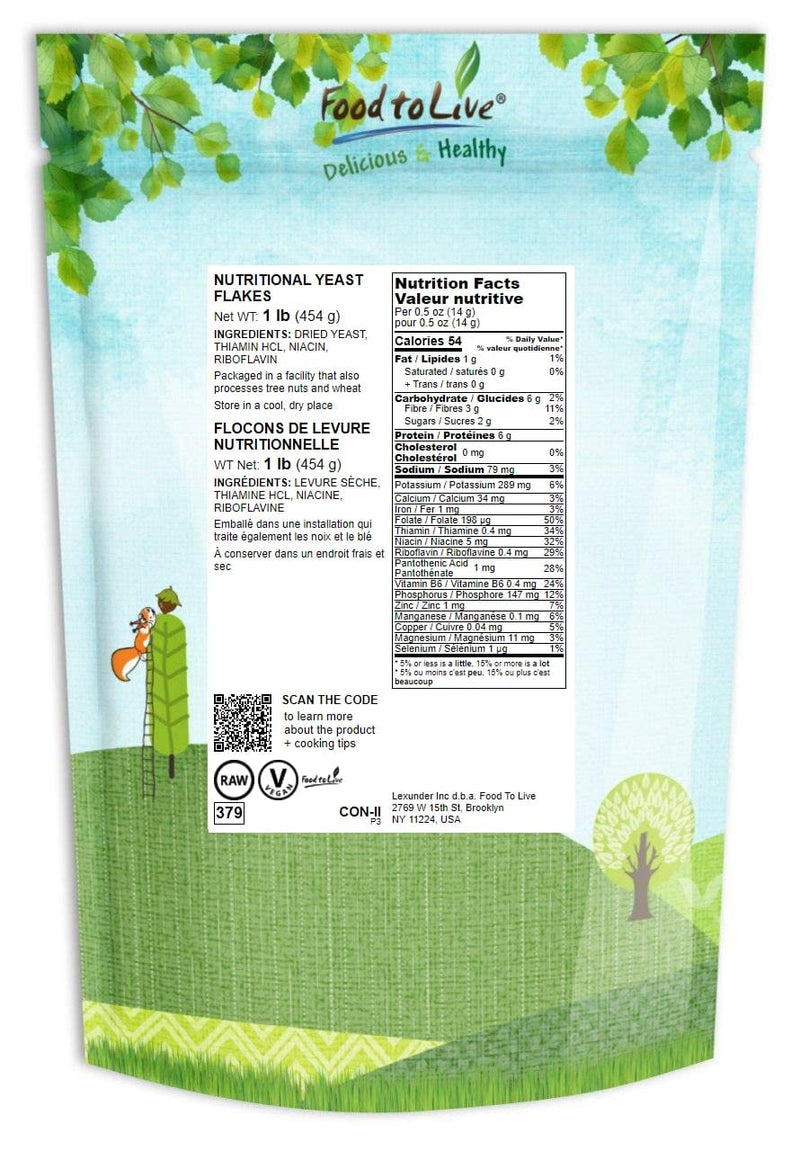 food-to-live-nutritional-yeast-flakes-1-pound---fortified-large-flakes-inactive-unsweetened-vegan-thickener-bulk-good-source-of-protein-vitamins-perfect-for-baking-vegan-cheese-and-sauces-2