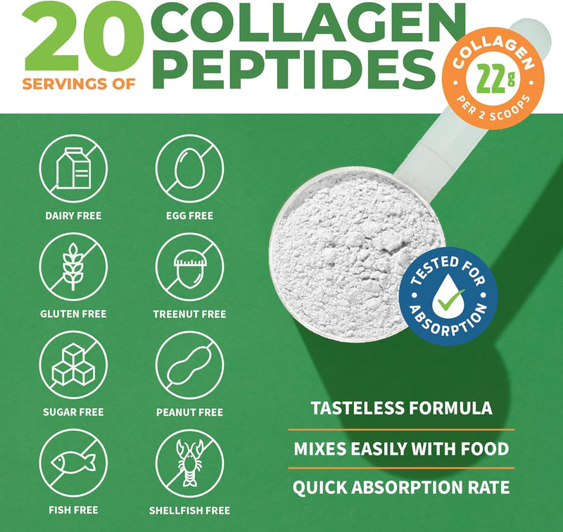 forestleaf-collagen-peptides-powder-unflavored---hydrolyzed-grass-fed-keto-collagen-protein-powder-type-1-2-3---vital-hair-skin-nails-joints-recovery-11g-per-serving-2