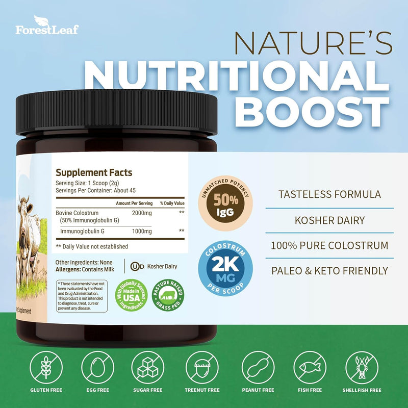 forestleaf-colostrum-powder-50-igg-highest-pure-concentration-grass-fed-colostrum-supplement-for-gut-health-immune-support-and-muscle-recovery-bovine-colostrum-for-humans-unflavored-45-servings-3