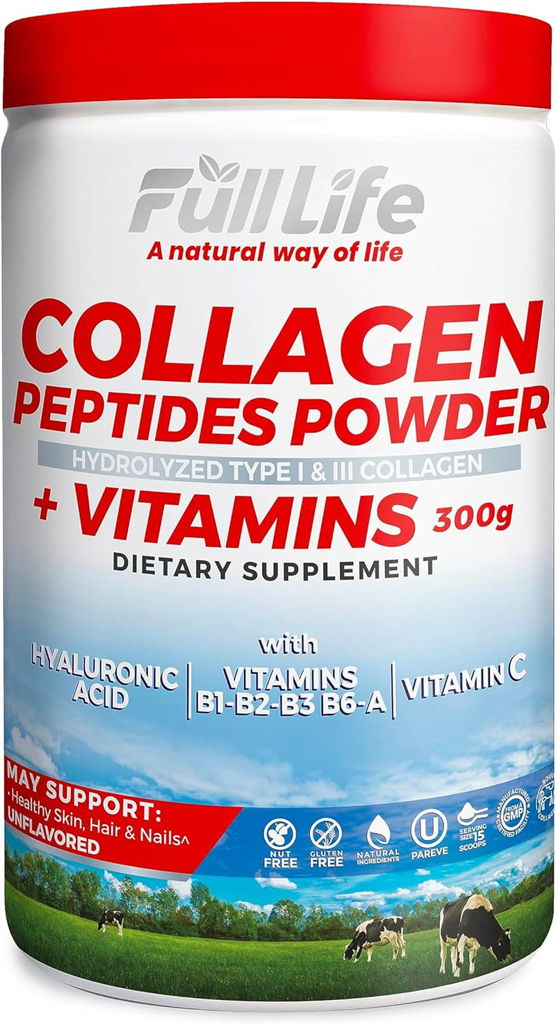 full-life-collagen-peptides-powder---bovine-collagen-supplement-with-hyaluronic-acid---hydrolyzed-collagen-powder-for-women-and-men---kosher-gluten-free---300g-1