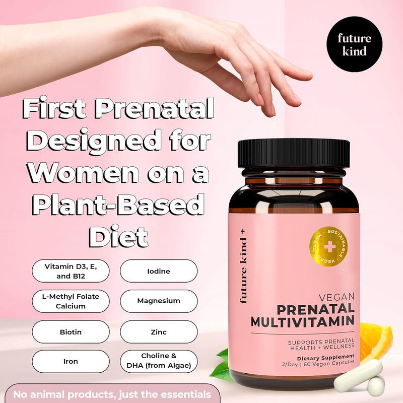 future-kind-vegan-prenatal-vitamin-with-dha-l-methylfolate-in-glass-bottle---prenatal-folate-supplement-for-women-with-vitamin-d-e-iron-biotin---gluten-free-non-gmo-60ct-2