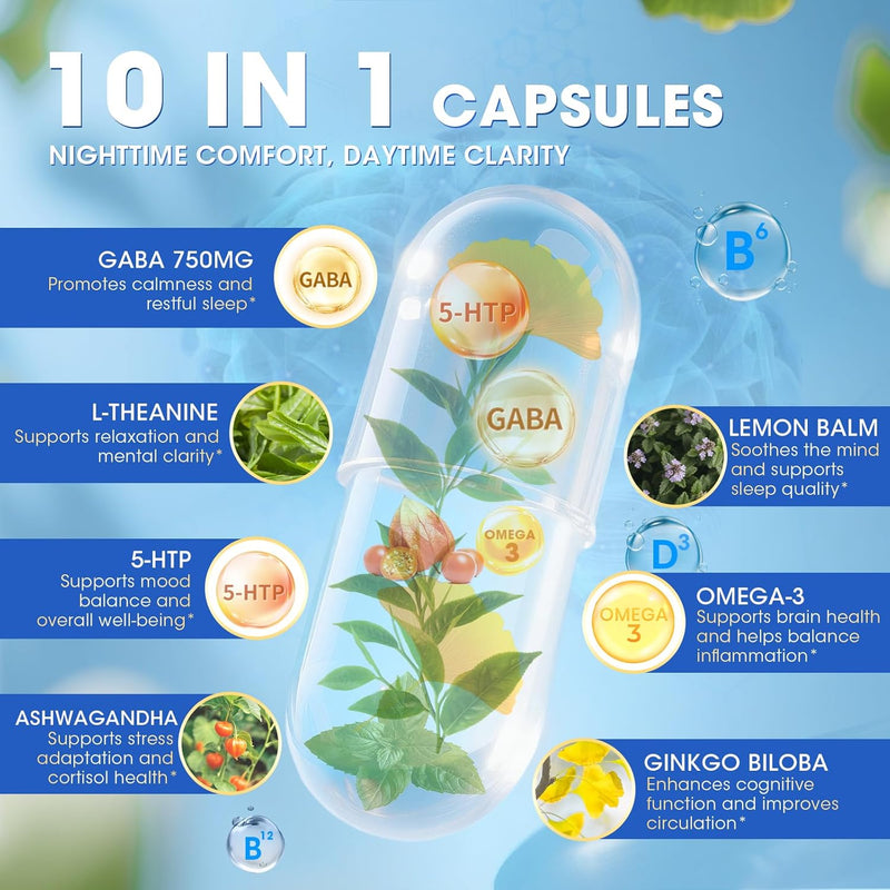 gaba-supplements-750mg-with-l-theanine-5htp-ashwagandha-lemon-balm-ginkgo-biloba-omega-3-10-in-1-gaba-calm-capsules-for-sleep-relaxation-focus-mood-support-cortisol-balance---90ct-2