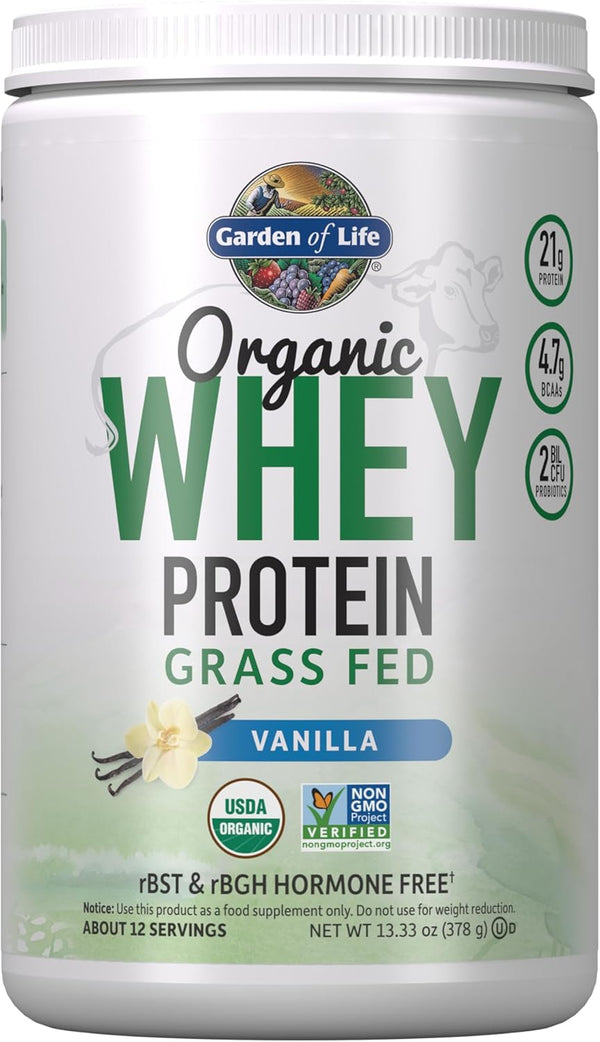 garden-of-life-grass-fed-whey-protein-powder-vanilla---21g-protein-for-women-men-probiotics---12-servings---gluten-free-non-gmo-kosher-humane-rbst-rbgh-hormone-free-1