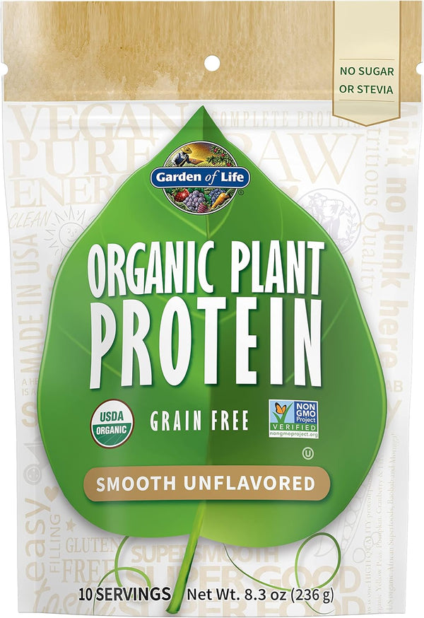 garden-of-life-organic-plant-based-protein-powder---smooth-unflavored---vegan-grain-free-gluten-free-shake-for-women-and-men---10-servings-15g-protein-probiotics-enzymes-0g-sugar-stevia-free-1