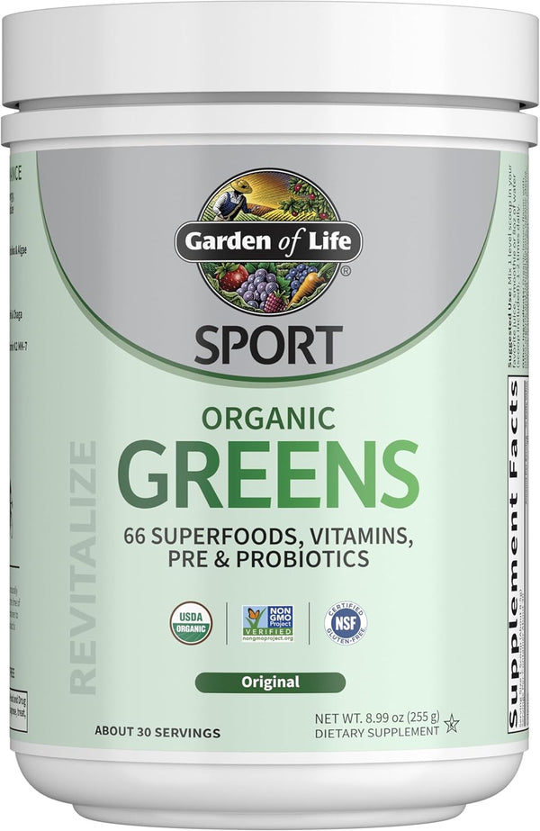 garden-of-life-sport-nutrition-greens-and-superfoods-powder-for-women-and-men---unflavored-organic-blend---spirulina-fruit-vitamins-pre-probiotics-mushrooms-athletic-supplements-30-servings-1