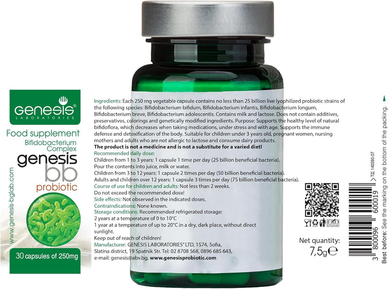 genesis-laboratories-probiotic-supplement-with-bifidobacterium-spp-250-mg-30-capsules-immune-support-gut-health-probiotics-for-digestive-health-anti-bloating-for-men-and-women-gut-restore-probiotic-2