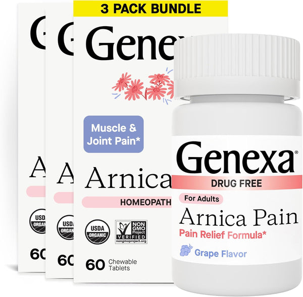 genexa-arnica-tablets-for-pain-relief-formula-alleviate-muscle-joint-pain-soreness-stiffness-delicious-organic-grape-flavor-homeopathic-remedy-made-clean-300-chewable-tablets-3-pack-1