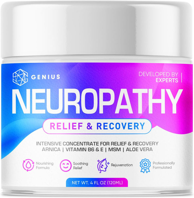 genius-neuropathy-nerve-relief-cream---maximum-strength-relief-cream-for-foot-hands-legs-toes-includes-arnica-vitamin-b6-aloe-vera-msm---expertly-developed-for-effective-and-soothing-relief-4oz-1