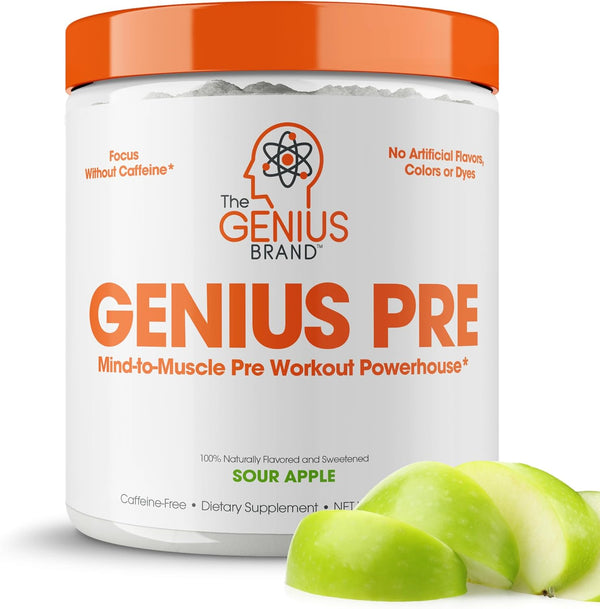 genius-pre-workout-powder-sour-apple---all-natural-nootropic-pre-workout-caffeine-free-nitric-oxide-booster-supplement-with-beta-alanine-alpha-gpc---no-artificial-flavors-sweeteners-or-dyes-1