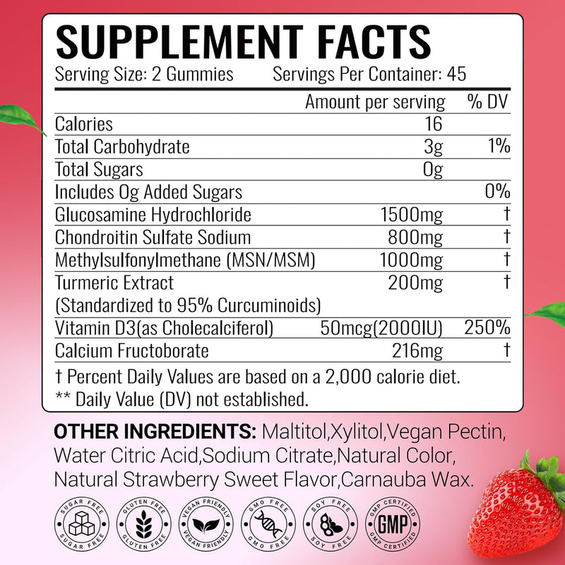 glucosamine-chondroitin-gummies-with-msm-calcium---joint-pain-relief-cartilage-support-antioxidant-immune-supplement-for-men-women-strawberry-flavor---90-count-5