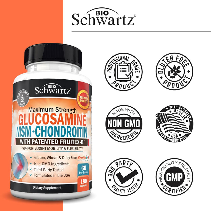 glucosamine-chondroitin-msm-joint-support-supplement---fsa-hsa-approved---collagen-peptides-turmeric-and-ginger-hyaluronic-acid-glucosamine-chondroitin-sulfate---gluten-free-non-gmo-180-capsules-5