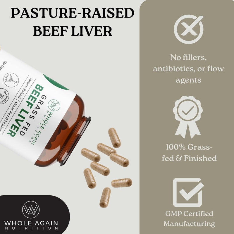 grass-fed-beef-liver-capsules---100-pasture-raised---no-fillers-or-flow-agents---120-count-3000mg-serving---30-day-supply---iron-and-energy---grass-fed-desiccated-liver-supplement-3