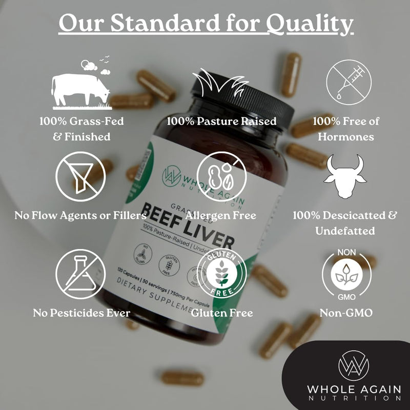 grass-fed-beef-liver-capsules---100-pasture-raised---no-fillers-or-flow-agents---120-count-3000mg-serving---30-day-supply---iron-and-energy---grass-fed-desiccated-liver-supplement-7