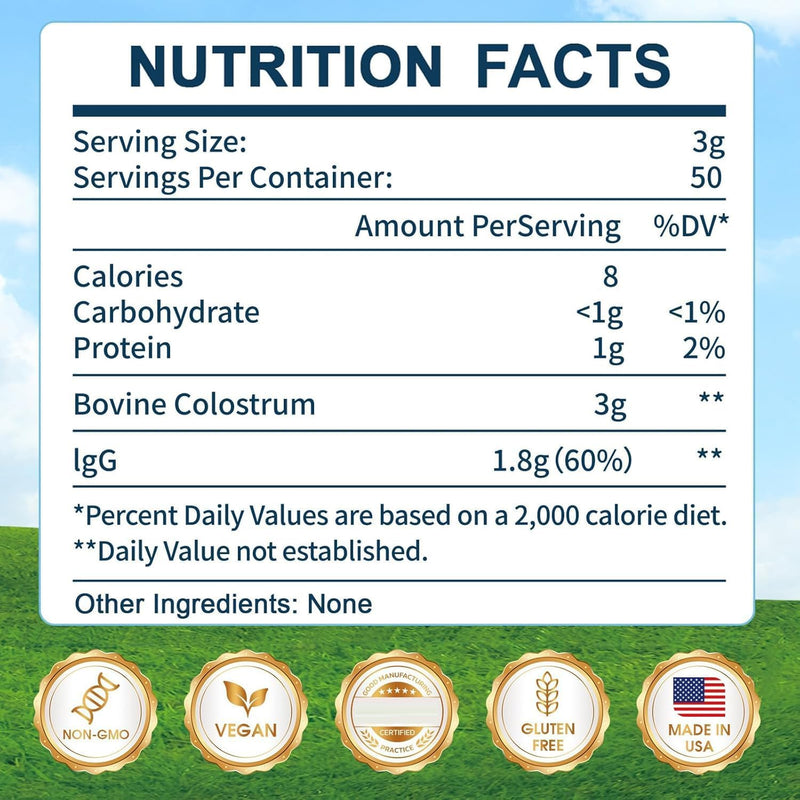 grass-fed-bovine-colostrum-supplement-powder---60-high-igg-3000-mg-for-gut-health-immune-support---easy-to-mix-natural-liposomal-colostrum-superfood-unflavored-50-servings-6