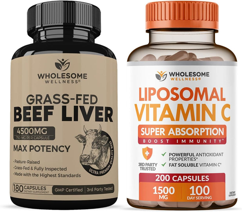 grass-fed-desiccated-beef-liver-capsules-180-pills-750mg-each-liposomal-vitamin-c-capsules-200-pills-1500mg-buffered-high-absorption-vit-c-bundle-1
