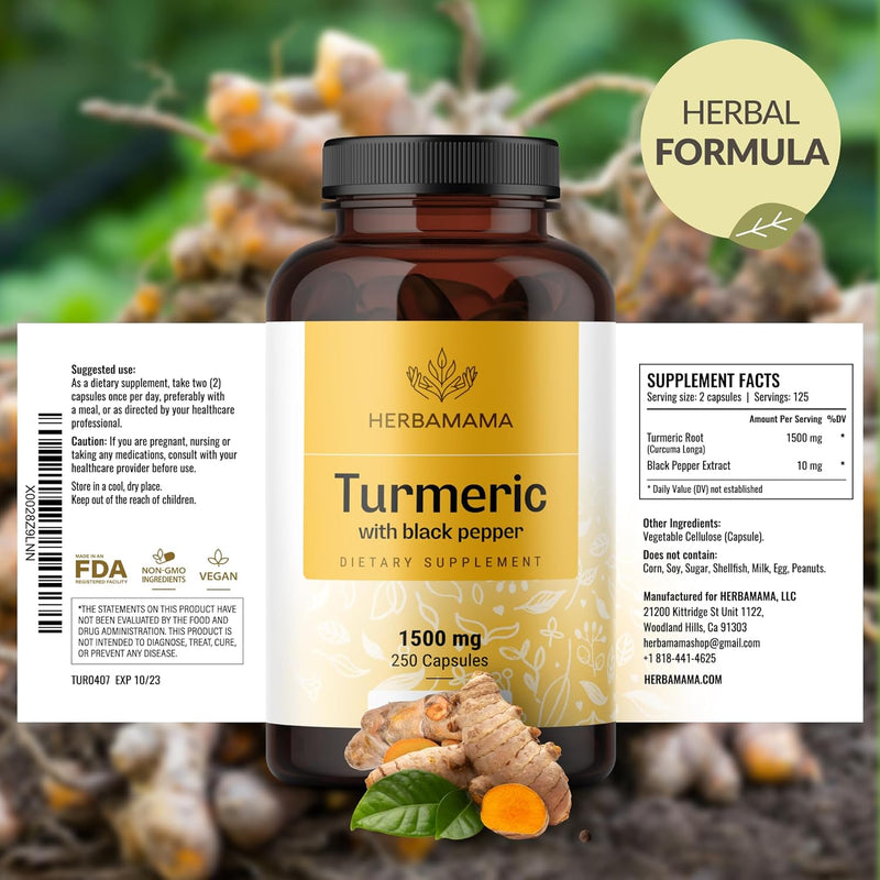 herbamama-curcumin-turmeric-capsules---1500mg-curcuma-longa-and-black-pepper-extract-for-uric-acid-digestive-support---vegan-non-gmo-turmeric-antioxidant-supplement-250-caps-6