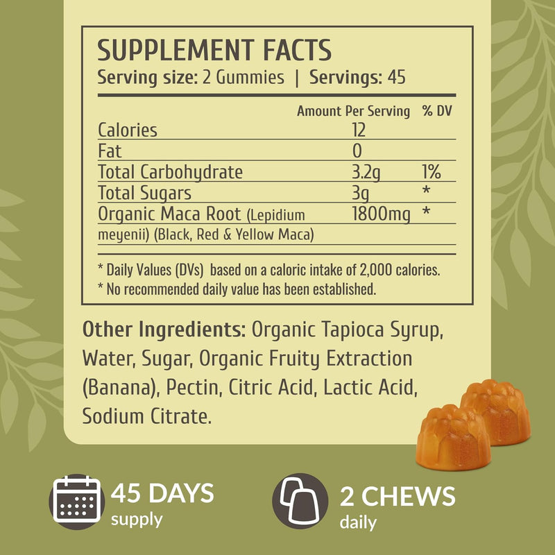 herbamama-maca-root-gummies---1800mg-maca-root-extract-for-energy-support---vegan-non-gmo-antioxidant-support-supplement---90-pectin-based-banana-flavored-chews-3