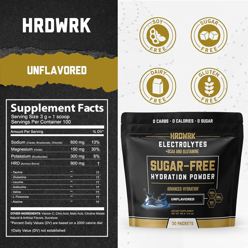 hrdwrk-electrolytes-powder-packets-with-magnesium-potassium-sodium-keto-hydration-packets---bcaa-electrolyte-powder-packets-with-glutamine-30-electrolytes-powder-packets-sugar-free-unflavored-2