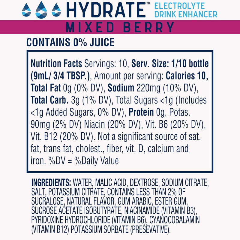 hydrate-electrolyte-liquid-drink-enhancer-drops-low-sugar-low-calorie-natural-flavor-hydration-mix-with-essential-vitamins-b3-b6-b12-mixed-berry-2-pack-2