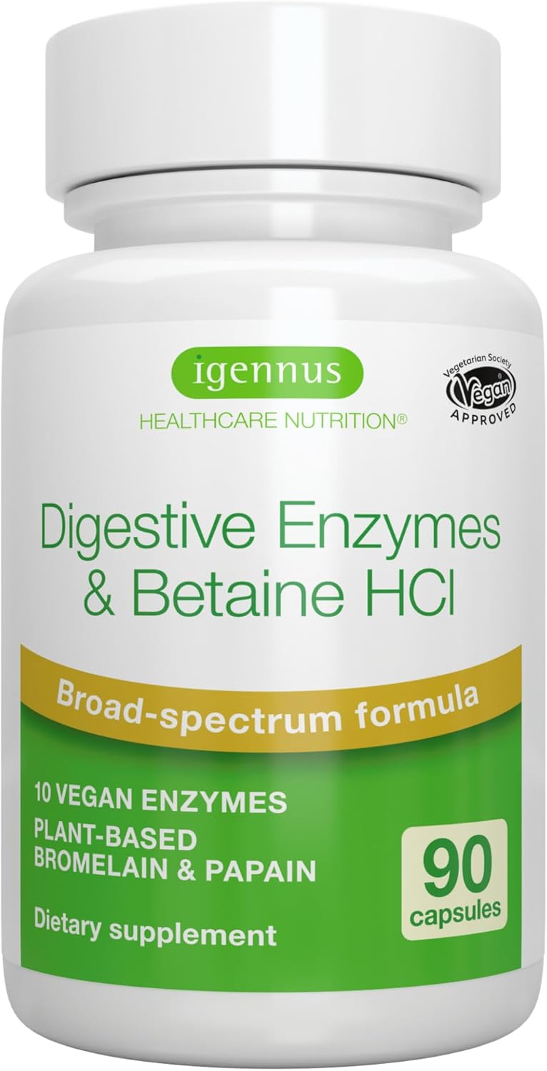 igennus-fast-action-digestive-enzymes-betaine-hcl-10-broad-spectrum-enzymes-with-protease-lipase-lactase-papain-bromelain-plant-based-vegan-clean-label-for-women-and-men-90-capsules-1