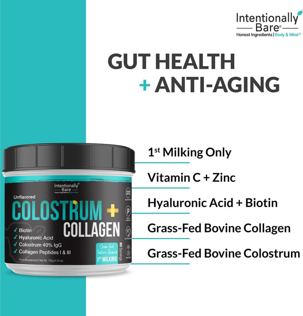 intentionally-bare-colostrum-and-collagen-powder---colostrum-supplement-with-biotin-and-collagen-peptides---colostrum-powder-for-skin-joint-gut-health---unflavored-collagen-supplements-60-servings-1