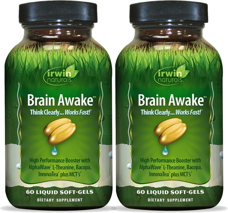 irwin-naturals-brain-awake---60-liquid-softgels-pack-of-2---enhanced-mental-performance-increased-focus-clarity-concentration---nootropic-booster-with-l-theanine-bacopa-mcts-1