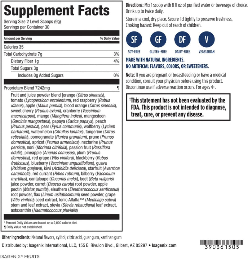isagenix-fruits---phytonutrient-superfruits-drink-mix---health-support-supplement-powder-with-apple-acai-berry-peach---270-grams-30-servings-2